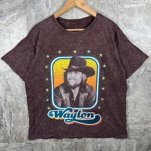 WOMEN'S WRANGLER WAYLON JENNINGS OVERSIZED BAND tie dye tee Size S western 1975